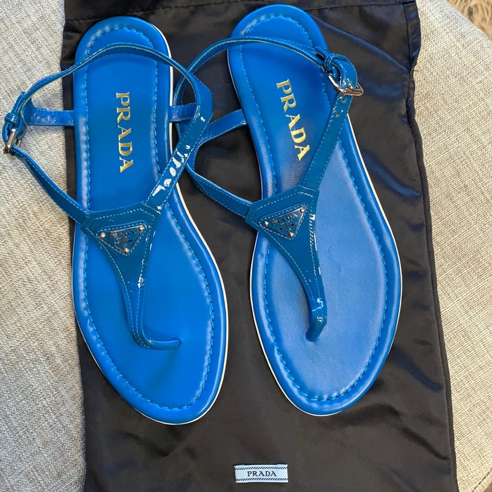 Prada Patent Leather Sandals